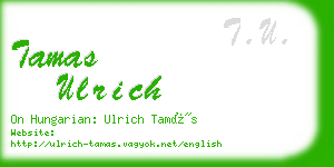 tamas ulrich business card